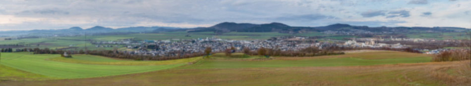Blick auf Kruft aus einem Aussichtspunkt